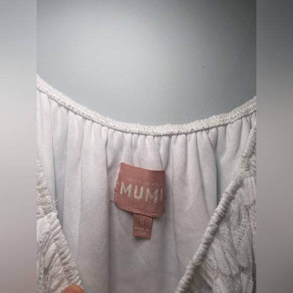 Show Me Your MuMu Flora Spacey Lacey White Mini Dress Size S - Picture 3 of 9